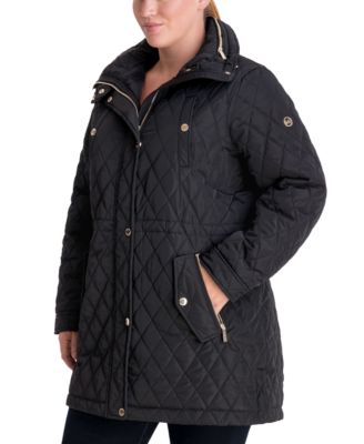 michael kors hooded quilted anorak coat