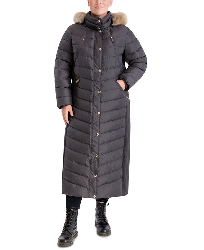 direkte George Eliot myndighed Michael Kors Plus Size Maxi Faux-Fur Trim Hooded Down Puffer Coat, Created  for Macy's & Reviews - Coats & Jackets - Plus Sizes - Macy's