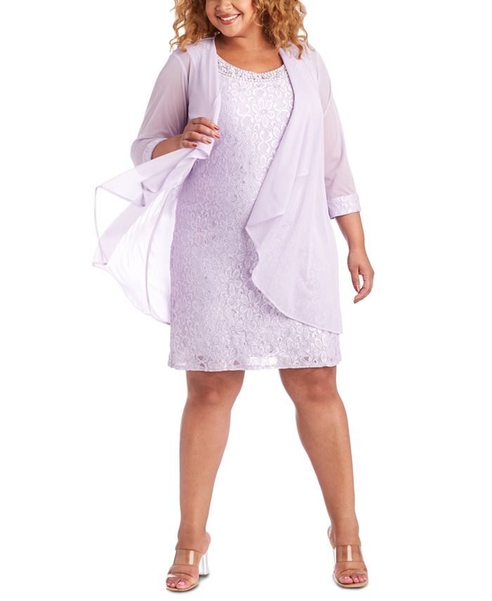 R M Richards Plus Size Lace Dress Jacket Macy #39 s