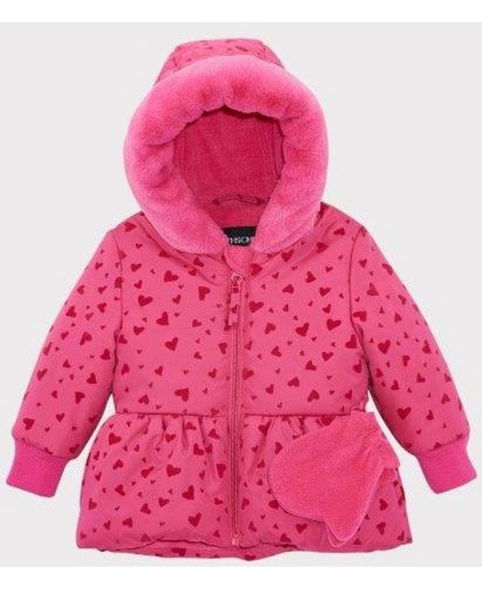 Baby girl sale coat with mittens