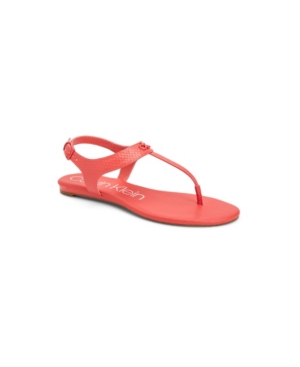 image of Calvin Klein Women-s Shellie Flat Sandal Women-s Shoes