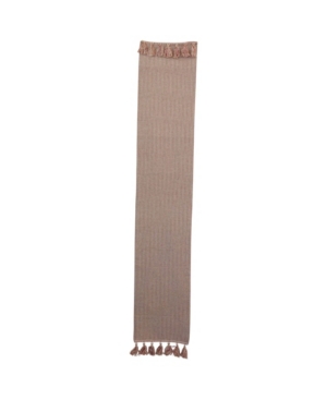 Creative Co-op Inc Woven Cotton Metallic Striped Table Runner with Tassels