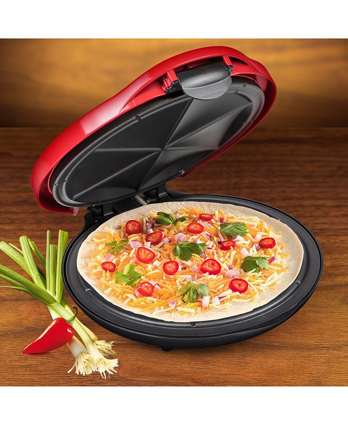 Nostalgia Taco Tuesday TTEQM10RD Deluxe 6Wedge Electric Quesadilla