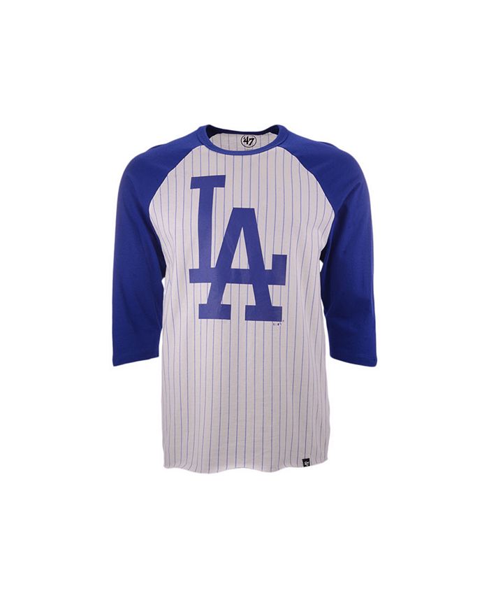 47 Brand Los Angeles Dodgers Men's Pinstripe Throwback Raglan T