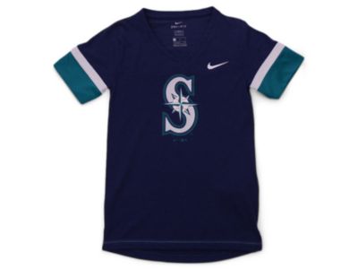Nike - Youth Seattle Mariners Girls V-Neck Hero T-Shirt