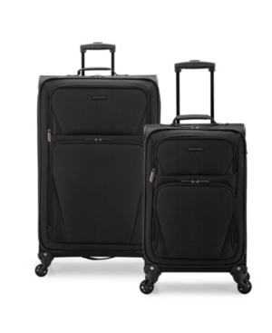 U.s. Traveler Esther 2-piece Softside Expandable Spinner Luggage Set In Black