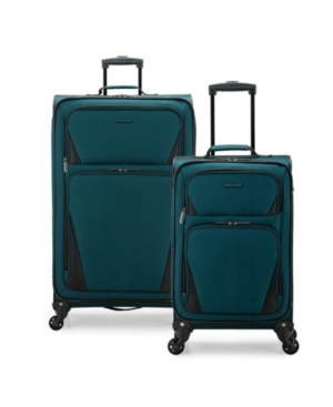 U.s. Traveler Esther 2-piece Softside Expandable Spinner Luggage Set In Teal