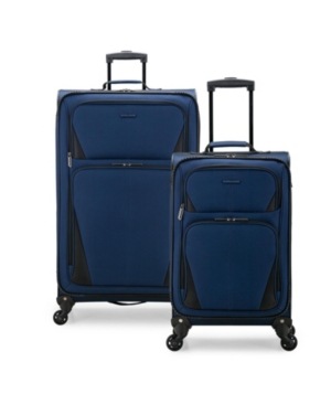 U.s. Traveler Esther 2-piece Softside Expandable Spinner Luggage Set In Navy
