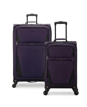U.s. Traveler Esther 2-piece Softside Expandable Spinner Luggage Set In Purple