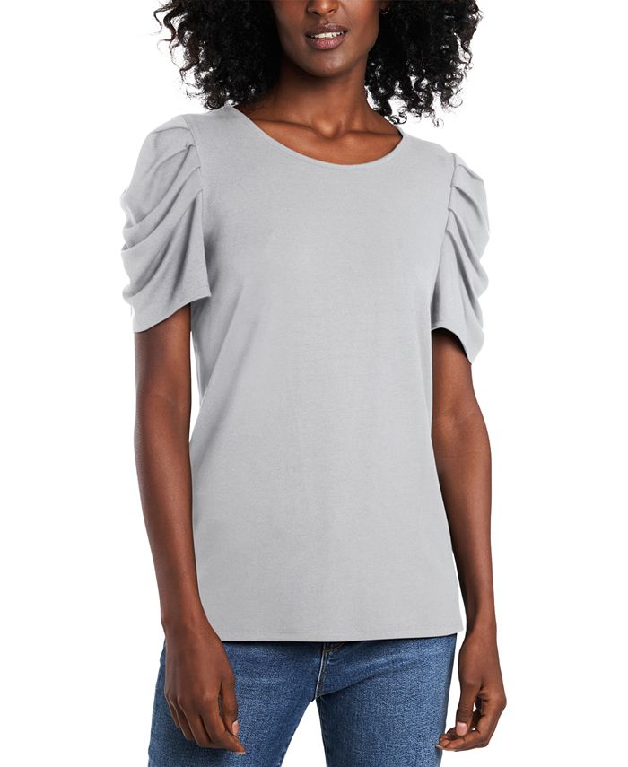 Cece Ruched Sleeve Top Macys 