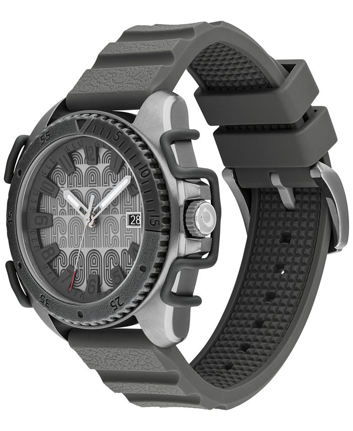 COACH Men s C001 Gray Silicone Strap Watch 45mm Macy s