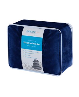 Plush 15lb Weighted Blanket with Washable Cover