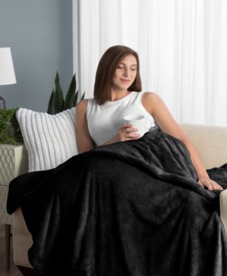 Plush 15lb Weighted Blanket with Washable Cover