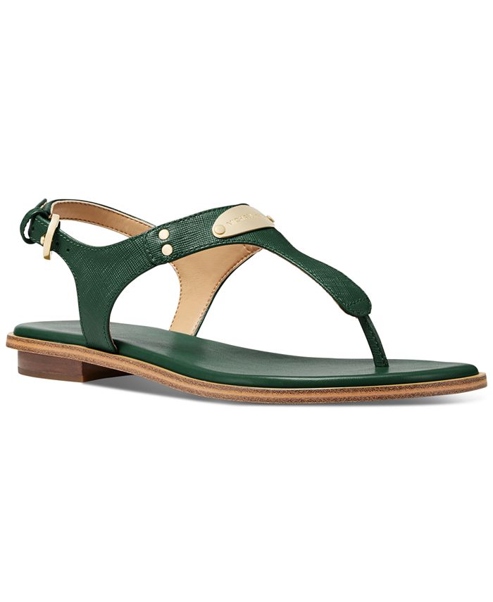 Michael Kors MK Plate Flat Thong Sandals Macy s
