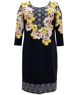 JM Collection - Bursting Bloom Sheath Dress