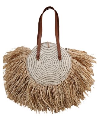 straw circle tote