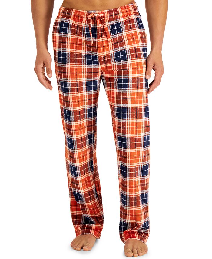 Club Room Men's Plaid Fleece Pajama Pants, Created for Macy's - Macy's
