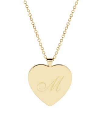 Isabel Initial Heart Gold-Plated Pendant Necklace