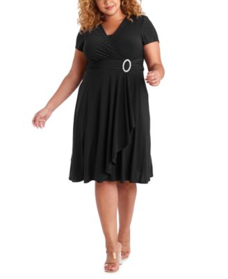 R & M Richards Plus Size Cascade Dress & Reviews - Dresses - Plus Sizes ...