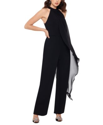 petite jumpsuit with overlay