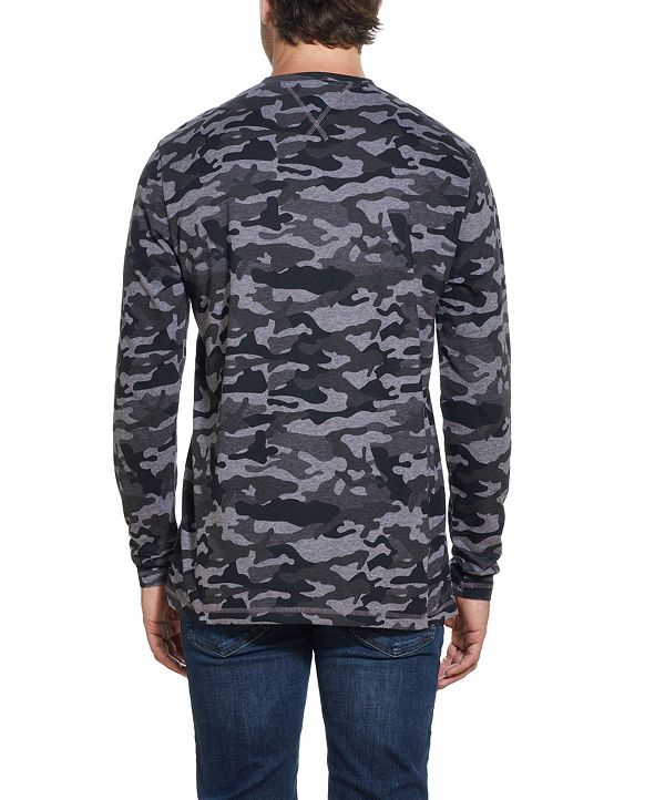 Weatherproof Vintage Men's Camo Print Henley Tshirt & Reviews T