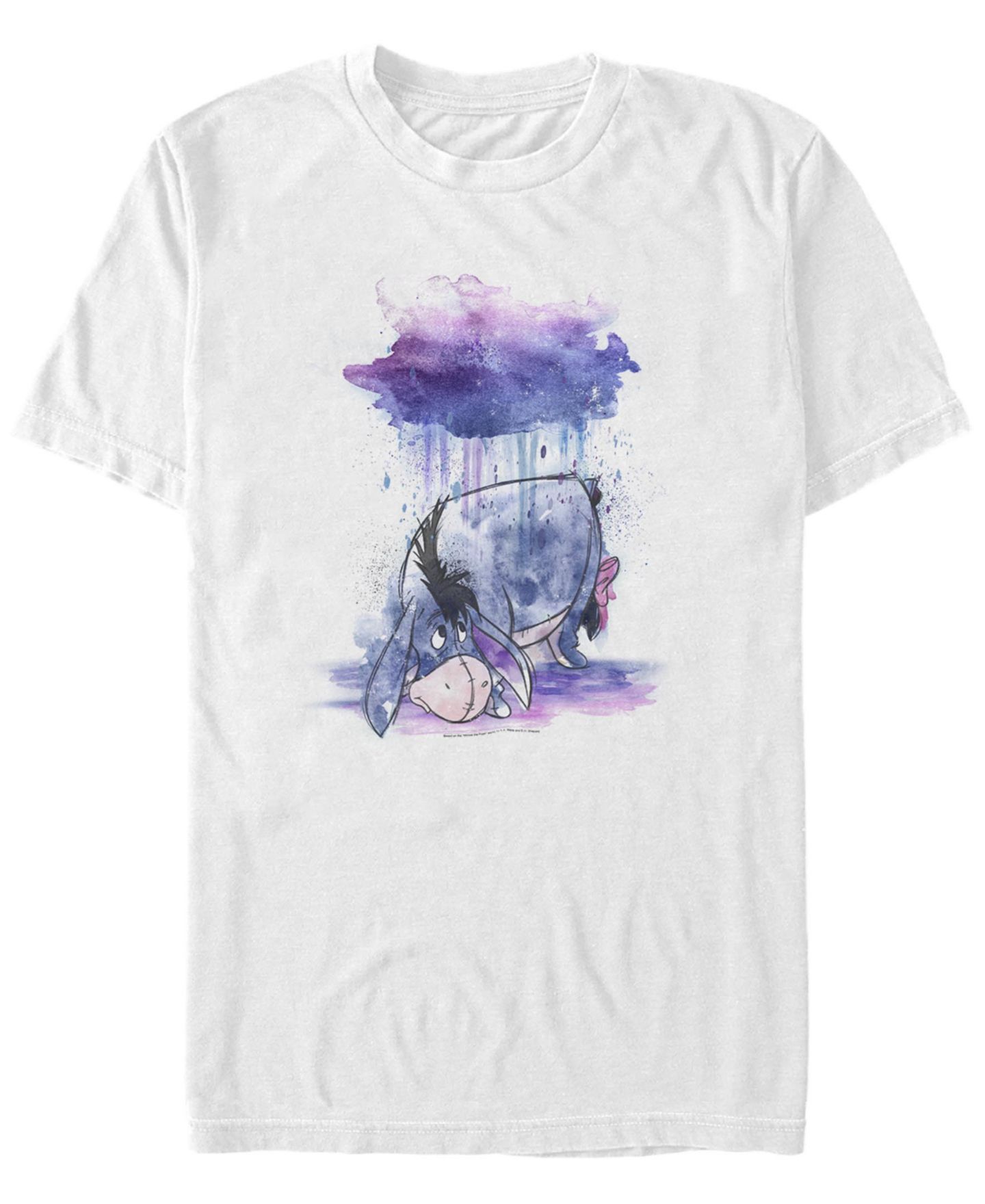 Мужская футболка Fifth Sun Watercolor Eeyore Short Sleeve, цвет: Белый — фото 1