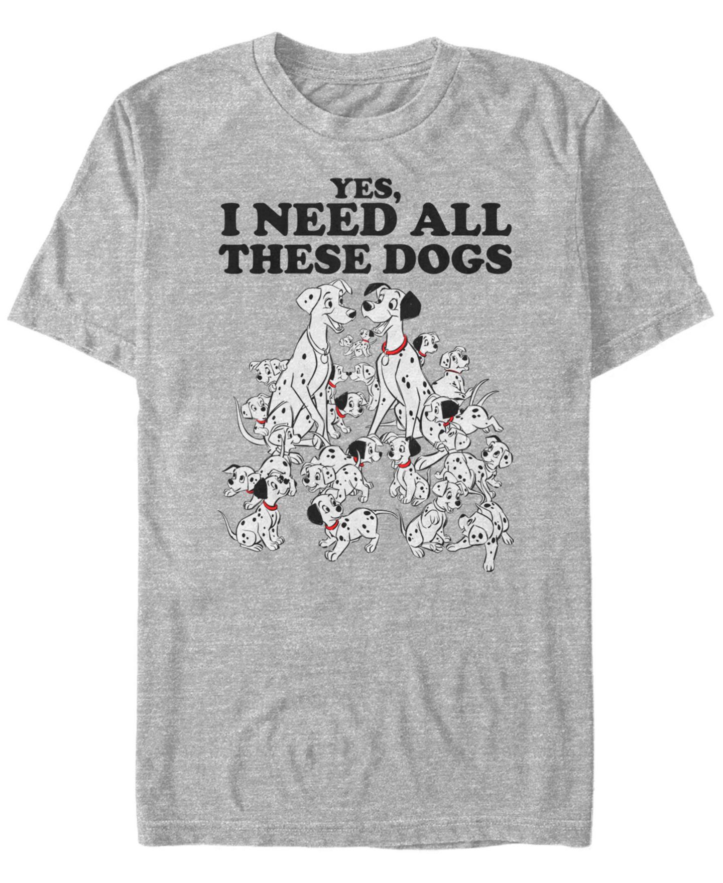 Мужская футболка Fifth Sun All These Dogs Short Sleeve, цвет: Меланжевый серый — фото 1