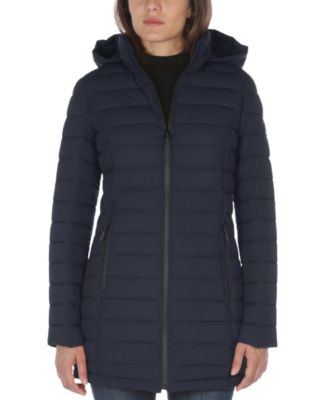 Hooded Stretch Packable Puffer Coat 