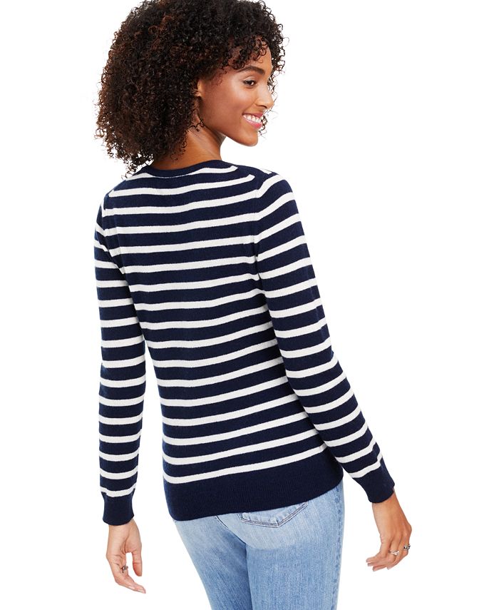 Charter Club Striped Cashmere Crewneck Sweater, Created for Macy's ...