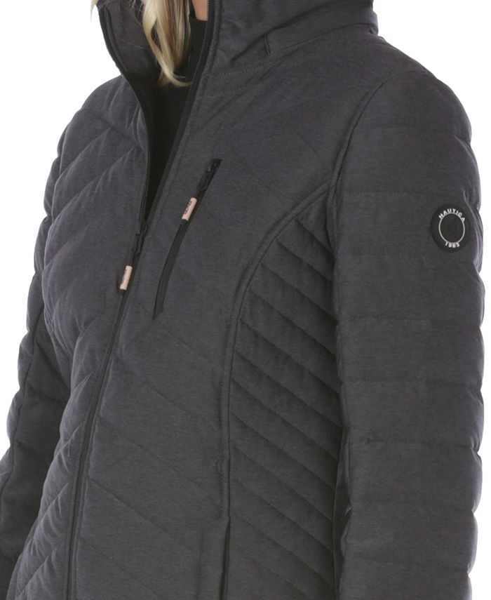 Nautica Hooded Stretch Packable Puffer Coat, Created for Macy's Macy's