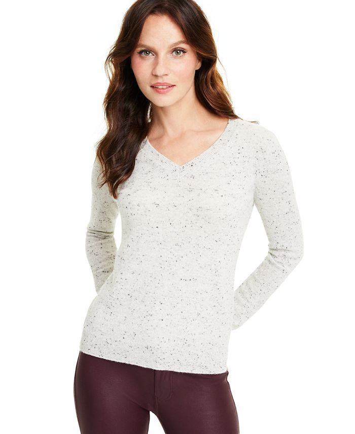 Charter Club Donegal V-Neck Cashmere Sweater & Reviews - Sweaters ...