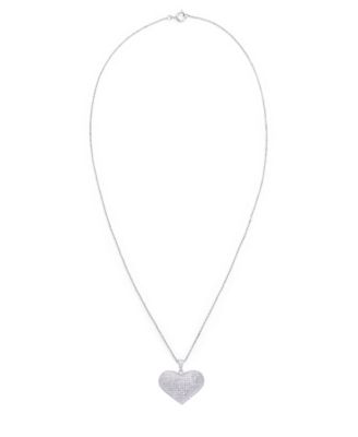Diamond Accent Silver-plated Heart Pendant Necklace