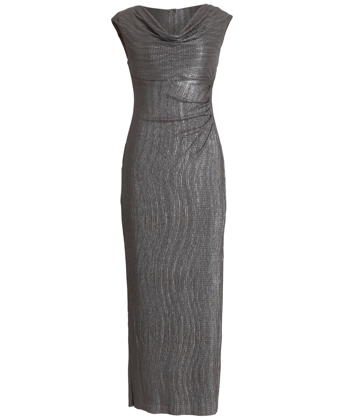 Textured Metallic Gown - Pink