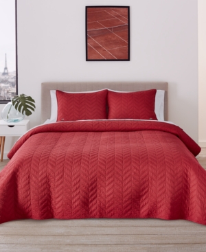 Lacoste Home Herringbone Stitch Quilt Set Twin Bedding