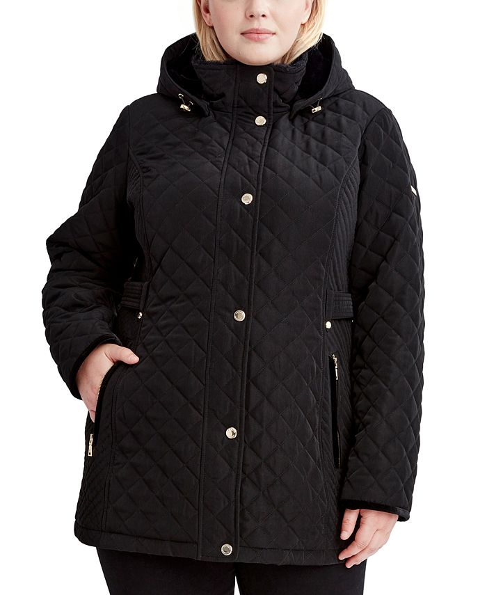 Laundry by Shelli Segal Women's Plus Size FauxFurLined Quilted Coat & Reviews Coats