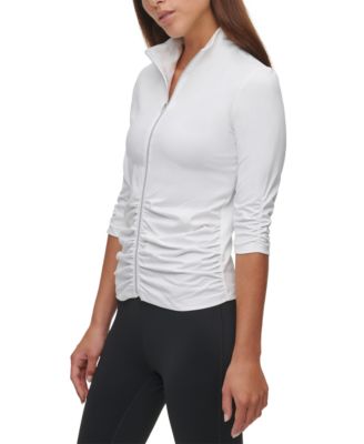 Calvin Klein - Ruched 3/4-Sleeve Jacket
