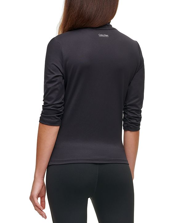 Calvin Klein Ruched 3/4-Sleeve Jacket & Reviews - Jackets & Blazers - Women - Macy's