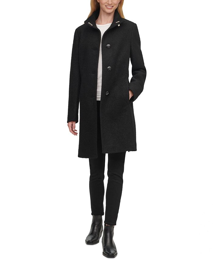 Calvin Klein Stand-Collar Walker Coat & Reviews - Coats & Jackets ...