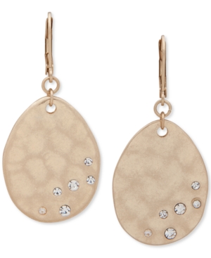 image of lonna & lilly Gold-Tone Crystal Oval Drop Earrings