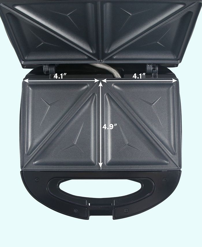 Elite Gourmet 2Slice Electric Nonstick Sandwich Panini Press, Grilled