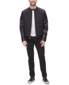 Mixed Media Quilted Racer Men's Jacket, Created for Macy's