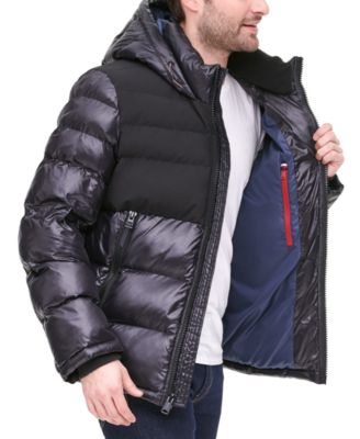 tommy hilfiger puffer jacket shiny