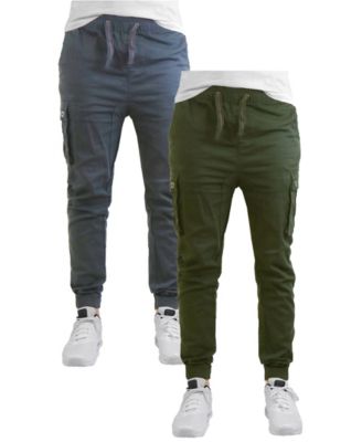 Men's Cotton Stretch Twill Cargo Joggers, Pack of 2