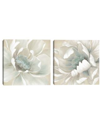 Fine Art Canvas - Winter Blooms I & II by Carol Robinson Set of Canvas Art Prints
