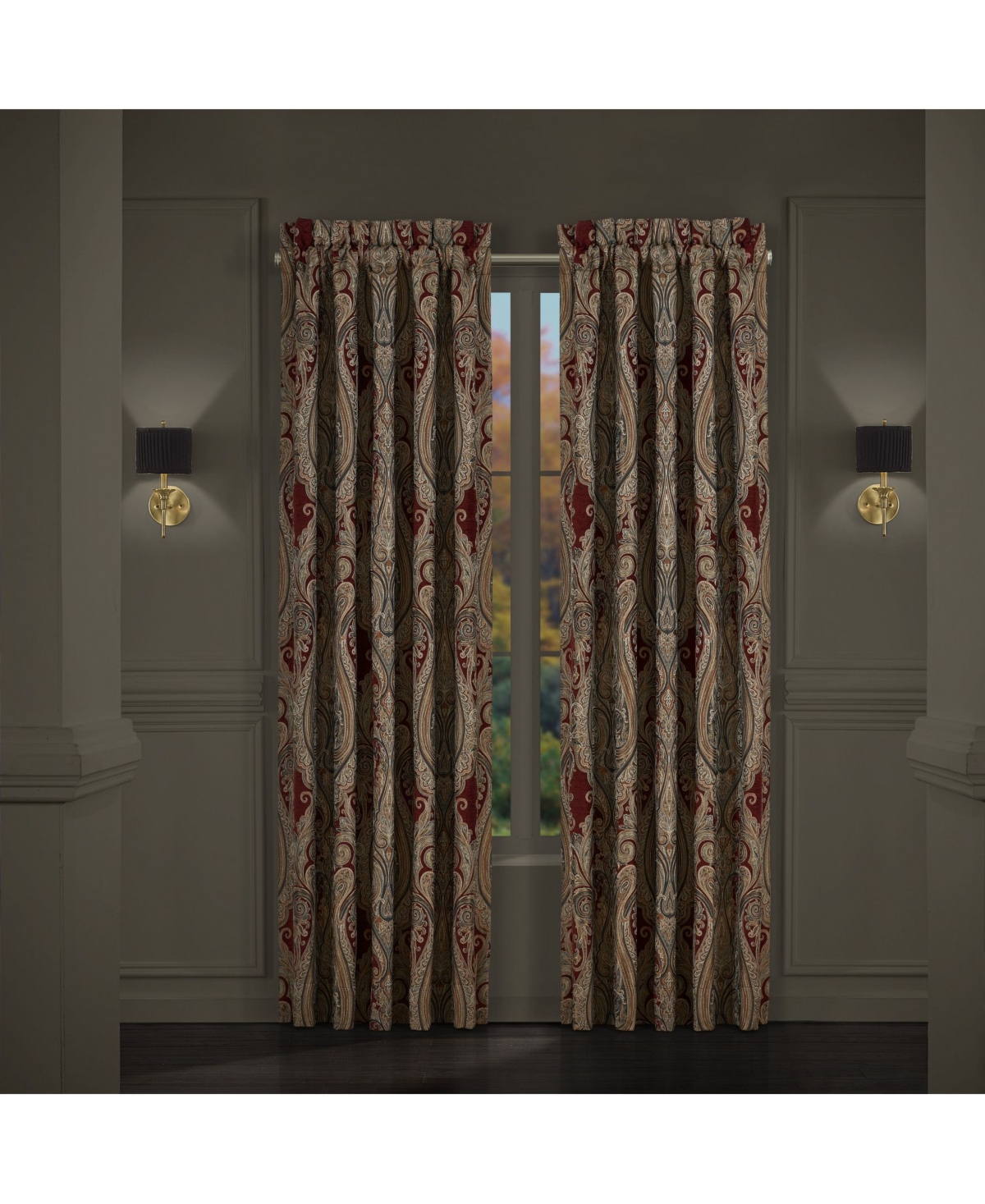 J Queen New York Garnet Window Panel Pair, 84