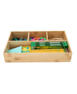 Mind Reader 4-Section Bamboo Desk Organizer - Macy's