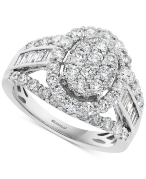 image of Effy Diamond Cluster Ring (2 ct. t.w.) in 14k White Gold