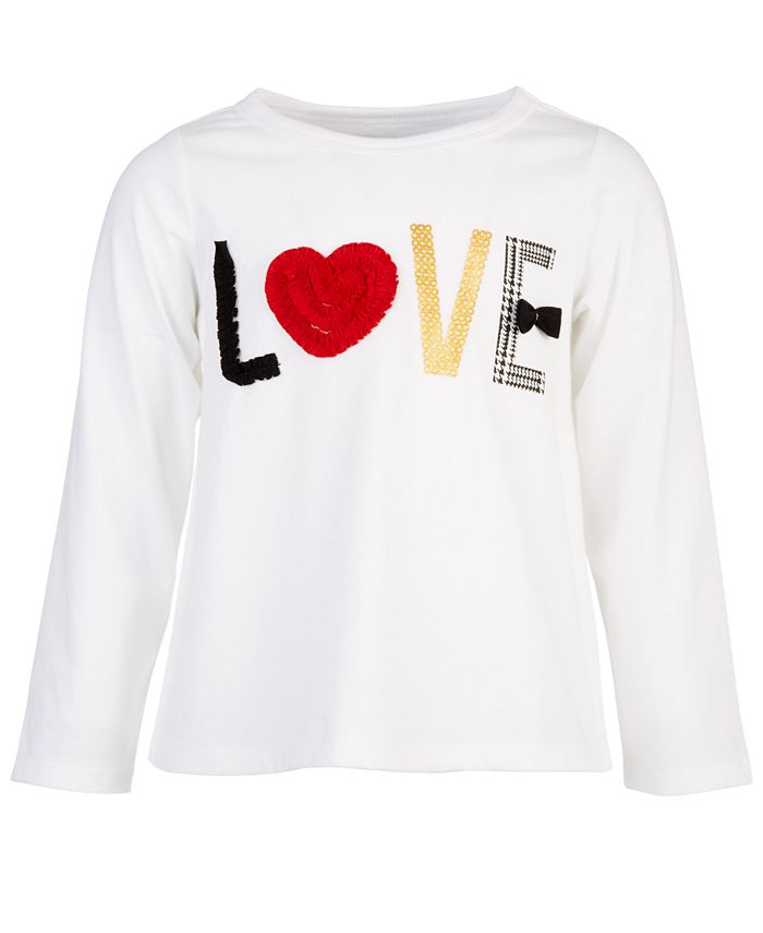 First Impressions Toddler Girl's Sisters Print Cotton T-Shirt White Size 3T