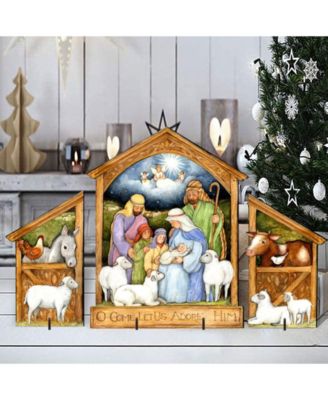 by Susan Winget Holly Family Nativity Outdoor, Wall and Lawn Decor, Set of 3