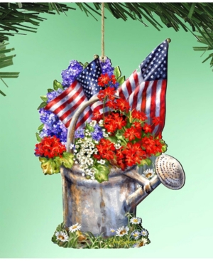 Designocracy By Dona Gelsinger Celebrating The American Freedom Ornament, Set Of 2 In Multi